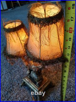 Rare Elephant Lamp Stunning Unique Vintage Gold Tone Works Great