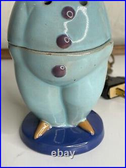 Rare Figural Art Deco Clown Austria Pottery Perfume Lamp 1930s