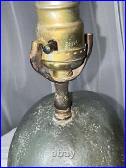 Rare Heavy Art Deco Sculpture Woman Head Figure Lamp Signed Harwil Tested