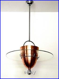 Rare Huge Original Bauhaus Chandelier Metropolis 30s Ceiling Lamp Art Deco