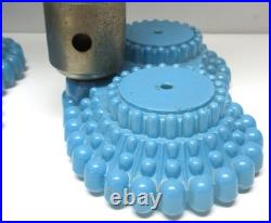 Rare Pair Vtg. Art Deco Skyscraper/Torpedo Table Lamps Glass-Parts or Repair