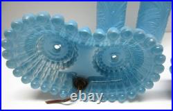 Rare Pair Vtg. Art Deco Skyscraper/Torpedo Table Lamps Glass-Parts or Repair
