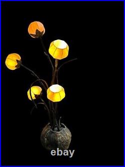 Rare Rice Paper Art Deco Flower Lamp / Lantern
