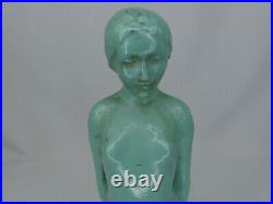 Rare Vintage Applied Arts British Made Art Deco Nude Maiden Frankart Era Lamp