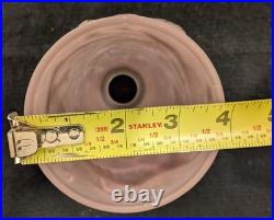 Rare Vintage French Art Deco Flying Bird Pink Frosted Glass Shade by Verlys #2