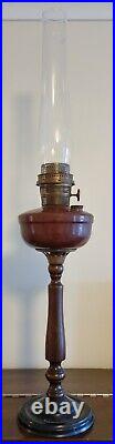 Rare Vintage Light Brown Bakelite SUPER ALADDIN Pedestal Oil Lamp
