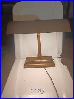 Rare Vintage Mutual Sunset Lamp Co Gold Metal Desk Lamp #4938 Art Deco Read