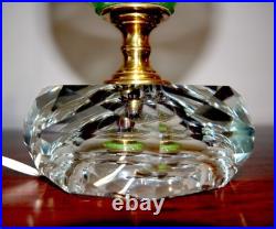 Rare Vintage St Clair Floral Art Glass Paperweight Lamp Deco Hand Blown 24 tall