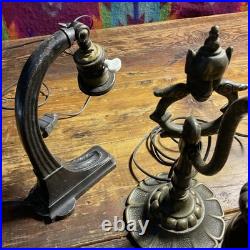 Rembrandt Early 1900s Industrial Art Nuveaux Deco Lamp Lot of 3 Masculine Lamps