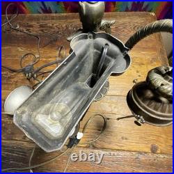 Rembrandt Early 1900s Industrial Art Nuveaux Deco Lamp Lot of 3 Masculine Lamps