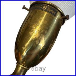Rembrandt Lamps Vintage Art Deco Brass Table Lamp 31.75 Bird Wood Base Modern