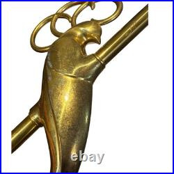 Rembrandt Lamps Vintage Art Deco Brass Table Lamp 31.75 Bird Wood Base Modern