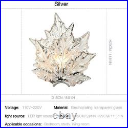 Replica French Crystal Maple Leaf Shaped Wall Lamp