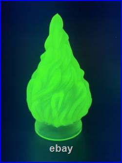 Restored 1920s Art Deco Joan of Arc Table Lamp 17 w Satin Vaseline Flame Shade