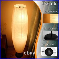 Rice Paper Floor Lamp with Foot Switches, White Paper Floor Lantern, Art Deco A