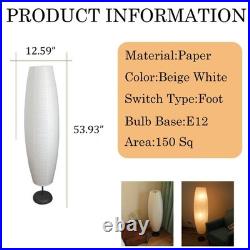 Rice Paper Floor Lamp with Foot Switches, White Paper Floor Lantern, Art Deco A