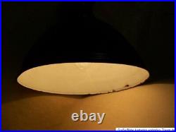 Riesige alte Emaillampe Art Deco Fabriklampe Werkstattlampe Emaille Loft Lampe
