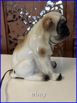 Rosenthal Bulldog Aroma Lamp Perfume Night Light 1920s Antique Porcelain Dog