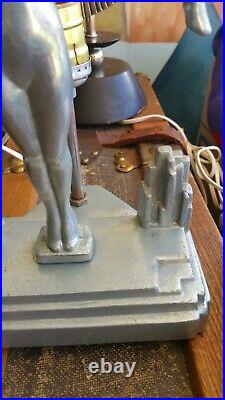 SARSAPARILLA Art Deco Nude Lamp Lady Frankart Reproduction 1980s needs Glass