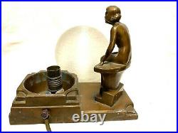 STUNNING ORIGINAL ART DECO TABLE LAMP 20cm X 21cm