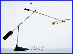 Sapper Halley Contemporary Articulating LED Chrome Table Desk Lamp Vtg Tizio
