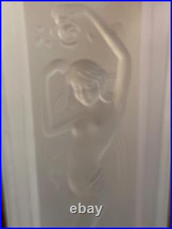 Sarsaparilla Art Deco Frosted Satin Art Glass Nude Female Figural Lamp shade