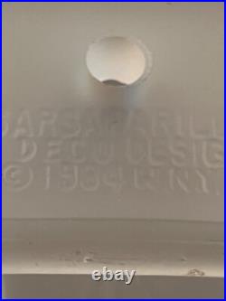 Sarsaparilla Art Deco Frosted Satin Art Glass Nude Female Figural Lamp shade