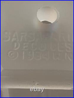 Sarsaparilla Art Deco Frosted Satin Art Glass Nude Female Figural Lamp shade