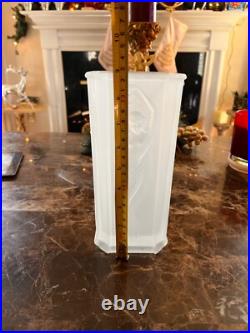 Sarsaparilla Art Deco Frosted Satin Art Glass Nude Female Figural Lamp shade