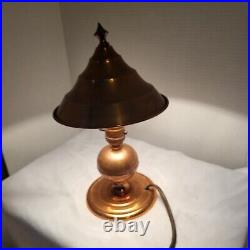 Saturn Copper Art Deco Desk/ Table Lamp Silverware Products 12 Antique 1930's