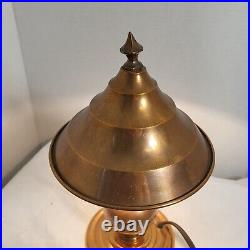 Saturn Copper Art Deco Desk/ Table Lamp Silverware Products 12 Antique 1930's