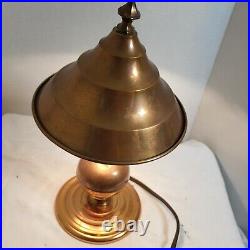 Saturn Copper Art Deco Desk/ Table Lamp Silverware Products 12 Antique 1930's