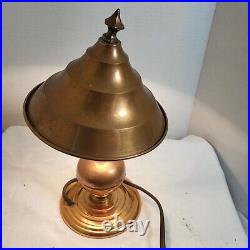 Saturn Copper Art Deco Desk/ Table Lamp Silverware Products 12 Antique 1930's