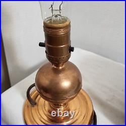 Saturn Copper Art Deco Desk/ Table Lamp Silverware Products 12 Antique 1930's