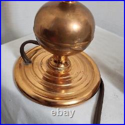 Saturn Copper Art Deco Desk/ Table Lamp Silverware Products 12 Antique 1930's
