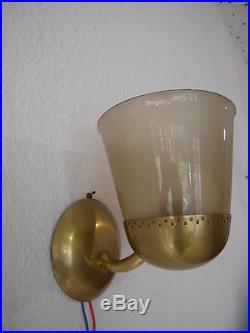 Seltene paar 2 x Art Deco Wandlampen Wall lamp 30er Bauhaus Brass Messing