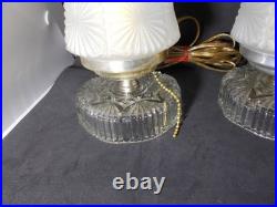 Set Art Deco Boudoir Torpedo Lamps 1930s Bullet Skyscraper Style WORKS