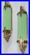 Set_of_1_Antique_Vintage_Art_Deco_Brass_Green_Glass_Wall_Sconce_Lamp_01_afql