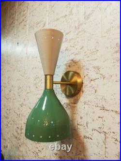 Set of 2 Brass Mid Century Sconce Light Wall Lamp Raw 2 Wall Light Handmade