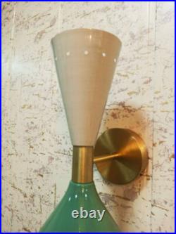 Set of 2 Brass Mid Century Sconce Light Wall Lamp Raw 2 Wall Light Handmade