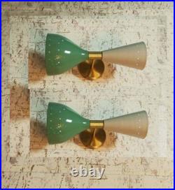 Set of 2 Brass Mid Century Sconce Light Wall Lamp Raw 2 Wall Light Handmade