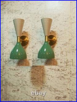 Set of 2 Brass Mid Century Sconce Light Wall Lamp Raw 2 Wall Light Handmade