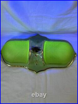 Slipper Shade Light With Uranium Glass Green Shades-GLOWS-minty