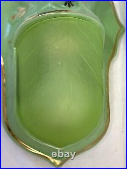 Slipper Shade Light With Uranium Glass Green Shades-GLOWS-minty