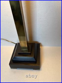 Solid Copper Art Deco Hollywood Regency Neoclassical Column Pillar Table Lamp