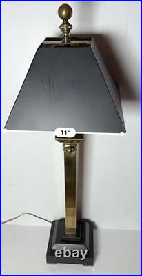 Solid Copper Art Deco Hollywood Regency Neoclassical Column Pillar Table Lamp