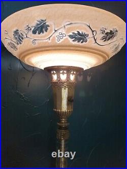 Spectacular Antique Art Deco Standing Torchier Lamp