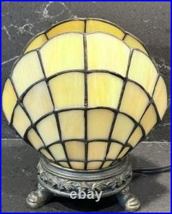 Stained Glass Shell Lamp Art Deco Tiffany Style Table Lamp 7.5