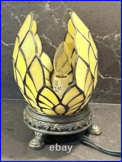 Stained Glass Shell Lamp Art Deco Tiffany Style Table Lamp 7.5