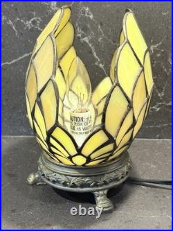 Stained Glass Shell Lamp Art Deco Tiffany Style Table Lamp 7.5